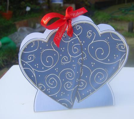 Elegant Hearts Shaped Treat or Favour Box Sheet 1 by Wenona Elie
