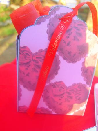 Valentines Hearts Tag Gift Box in Pink by Wenona Elie