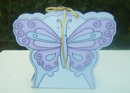 Fluttery Butterfly Shaped Treat or Favour Box Sheet 1 by Wenona Elie