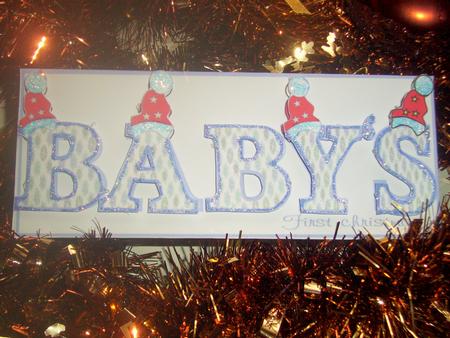 Baby Boy Christmas 1st by Wenona Elie
