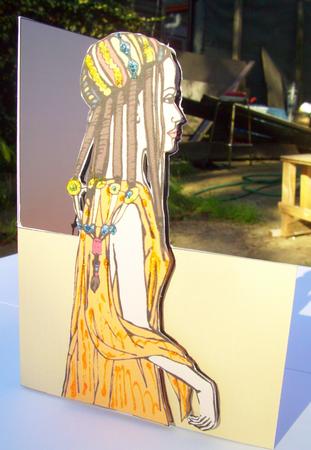 Cut Out Card, Ethnic Girl by Wenona Elie
