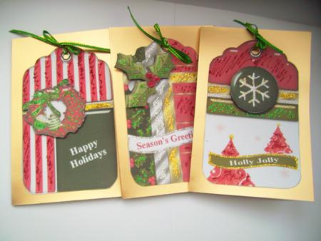 3 Very Large Christmas Gift Tags by Wenona Elie