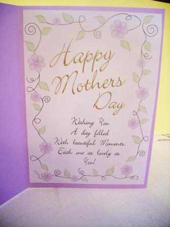A4 Mothers Day Greeting in Floral Frame by Wenona Elie