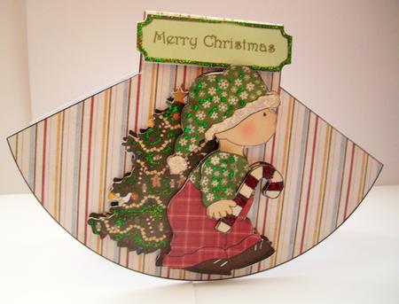 Christmas Boy Rocker Card by Wenona Elie