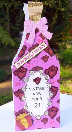 Twentyone for Her Shaped Card by Wenona Elie