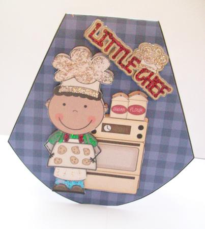 Little Chef Boy Wobble Card by Wenona Elie