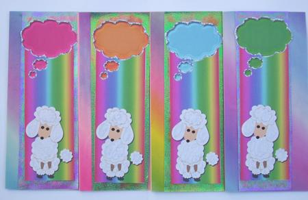 White Poodle Bookmarks / Toppers by Wenona Elie