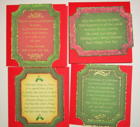 Christmas Verses in Red Green and Golds by Wenona Elie
