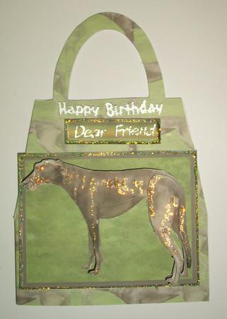 Greyhound Standing 3D Decoupage by Wenona Elie