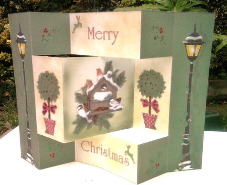 Christmas Robin Tri Shutter by Wenona Elie