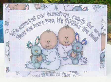 Twins 1 Card Front by Wenona Elie