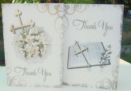 Gold Tone Religious Thank You Notelets by Wenona Elie