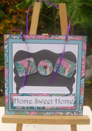 New Home Floral Couch Card Topper by Wenona Elie