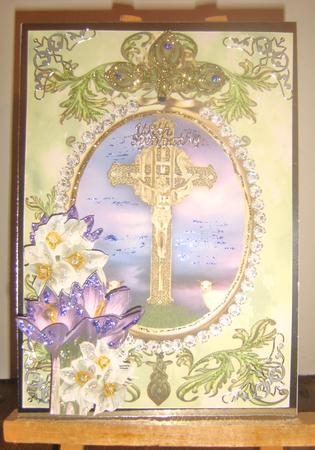 Spring Flowers for Easter or Sympathy Decoupage Card by Wenona Elie