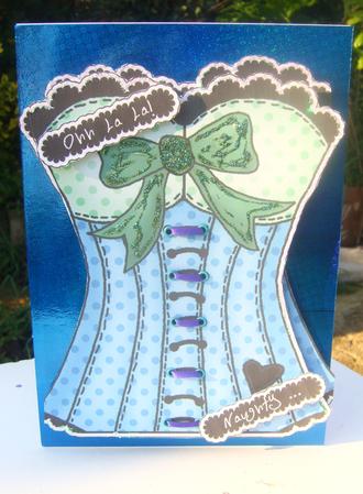 Ohh La La Shaped Card by Wenona Elie