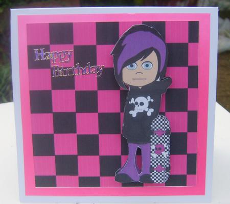 Skater Boy on Pink by Wenona Elie
