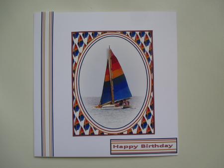 Sailing Boat with Bright Sales by Wilma Sanderson