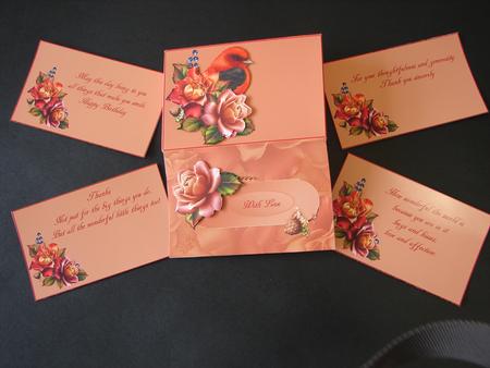 Four Card Envelope Inserts with Verses by Wilma Sanderson