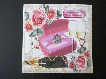 Sparkling Ring on Your Engagement with Champers and Roses by Wilma Sanderson