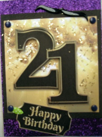 21st Birthday Black and Gold by Wynona Oneil