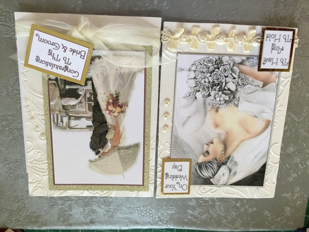 Pensive Bride parasol Kiss Toppers by Wynona Oneil
