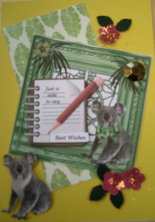 Koala Thank You quick card by Wynona Oneil