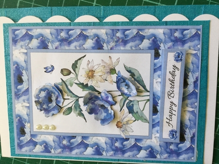 Lovely Blue Poppies With White Daisies by Wynona Oneil