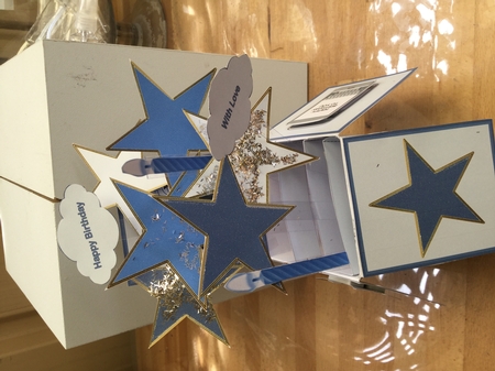 Stars teenage boy box card. by Wynona Oneil