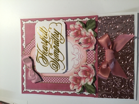 Cerise Magnolia Fancy Floral 7inch Insert Panel by Wynona Oneil