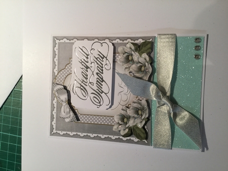 Silver Magnolia Fancy Floral 7inch Insert Panel by Wynona Oneil