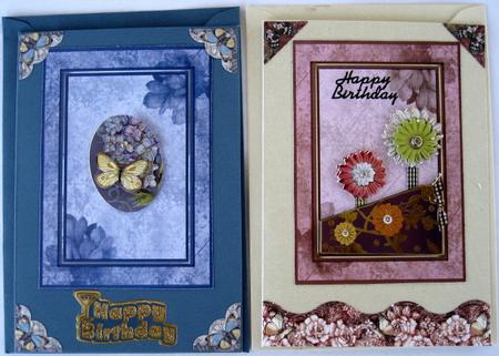 2 Floral Card Fronts by Wynona Oneil