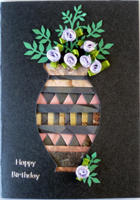 Vase 1 Iris Folding Pattern by Wynona Oneil
