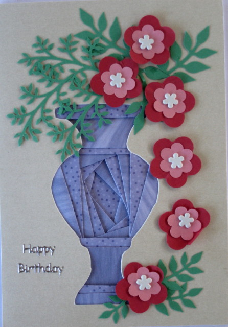 Vase 3 Iris Folding Pattern by Wynona Oneil