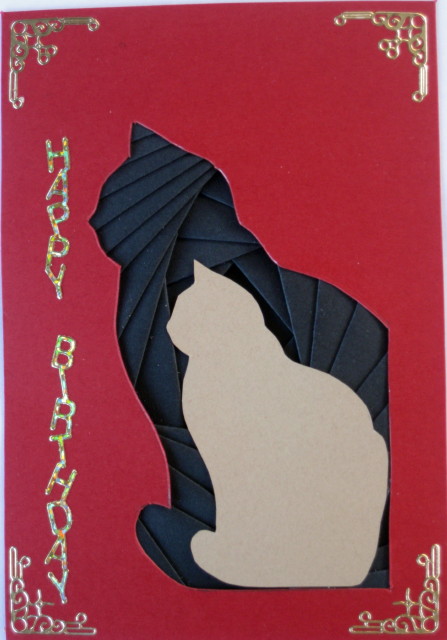 Two Cats ( Iris Folding ) by Wynona Oneil