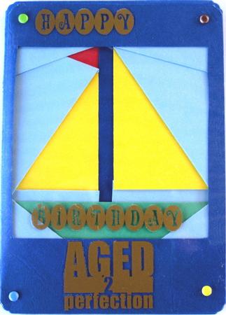 Quilt Square 026 Yacht/sailboat Iris Folding Pattern by Wynona Oneil