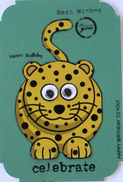 Leopard Shaped Card by Wynona Oneil