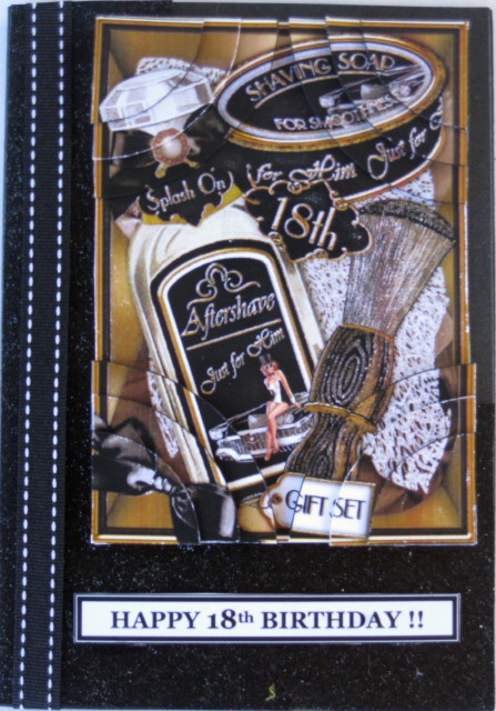 Mens Shaving 18th Birthday Set 7x5in Corner Stacker by Wynona Oneil