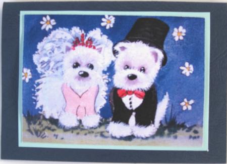 Westie Wedding and Westies Playing by Wynona Oneil