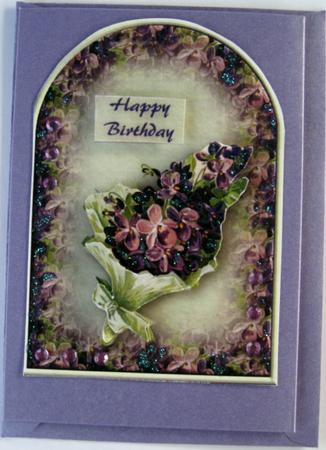 Bouquet of Hydrangeas Rounded Quick Card by Wynona Oneil