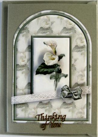 Lilies Rounded Quick Card by Wynona Oneil