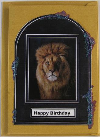 Lion Rounded Quick Card by Wynona Oneil