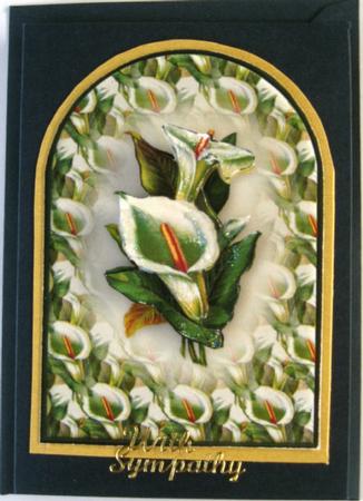 Calla Lilies Rounded Quick Card by Wynona Oneil