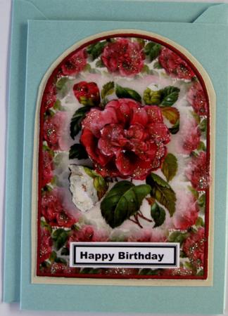 Pink & White Flowers Rounded Quick Card by Wynona Oneil