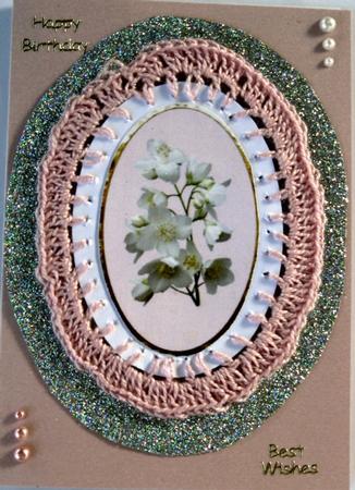 Pretty Ovals Crochet Card Pattern by Wynona Oneil