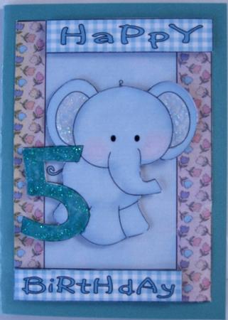 Happy 5th Birthday Elephant Boy by Wynona Oneil
