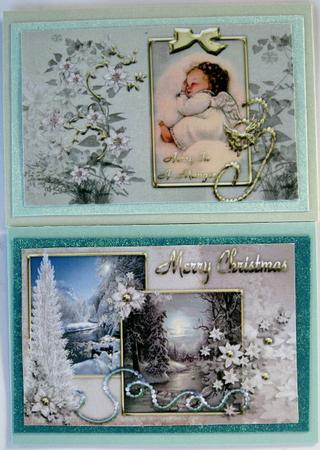 Christmas Card Toppers by Wynona Oneil