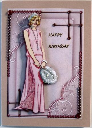 Flirty Frocks in Pink Decoupage by Wynona Oneil