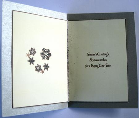 Gold & Green Snowflake Insert by Wynona Oneil
