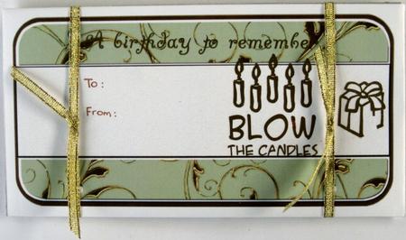 Sage Gold Plain Number Plate Envelope by Wynona Oneil
