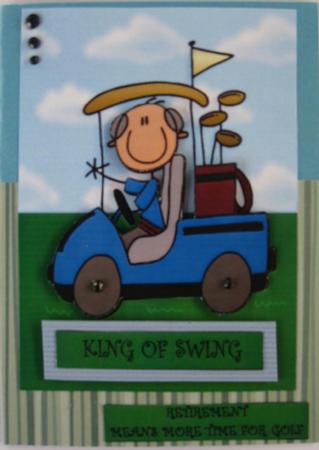King of Swing Golfer by Wynona Oneil